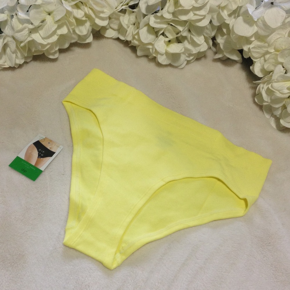 dip Yellow Seamless Ribbed Hi-cut Panties